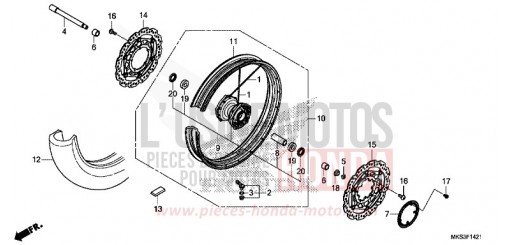 ROUE AVANT (2) CRF1100A2L de 2020